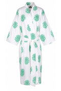 Tiger Flower Green on White - front