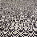 Outlet - Cotton Throw - Rainbow Black ZigZag