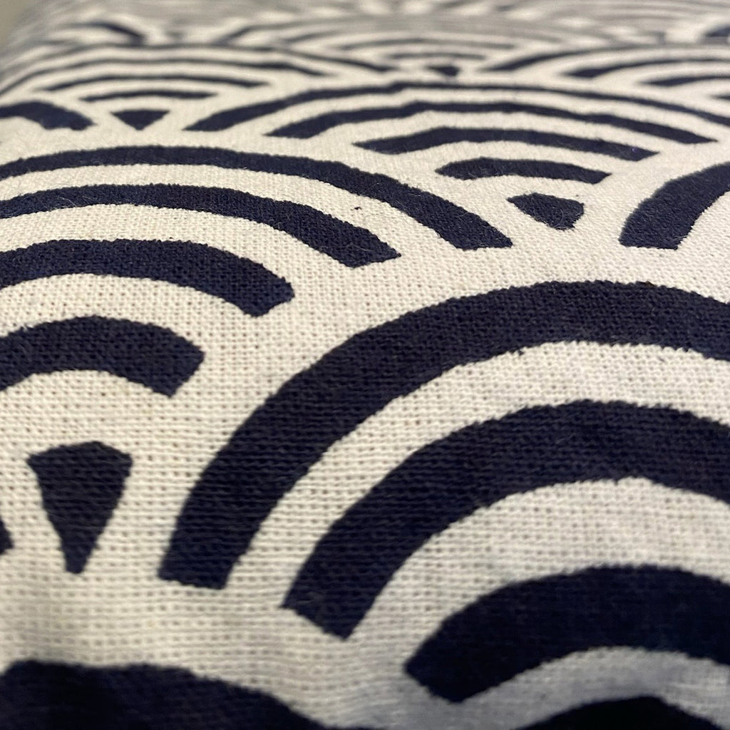 Outlet - Cotton Throw - Rainbow Black ZigZag