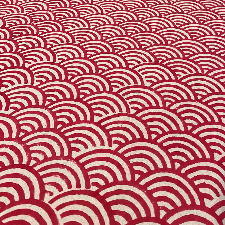 Outlet - Cotton Throw - Rainbow Red ZigZag