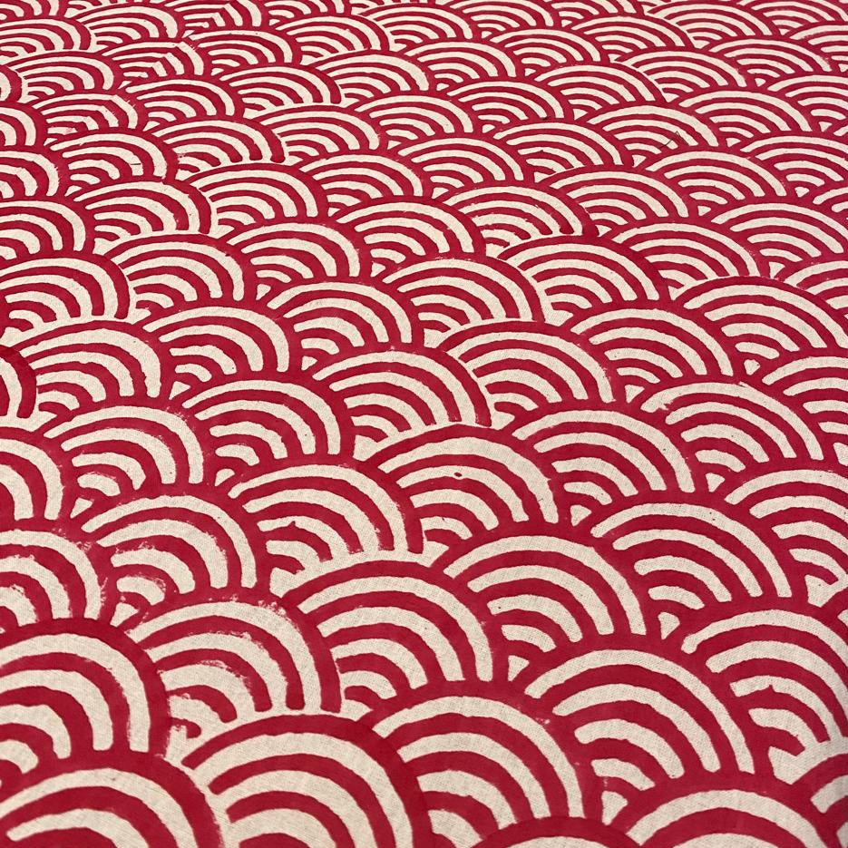 Outlet - Cotton Throw - Rainbow Red ZigZag
