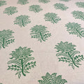 Cotton Throw - Tiger Flower Emerald